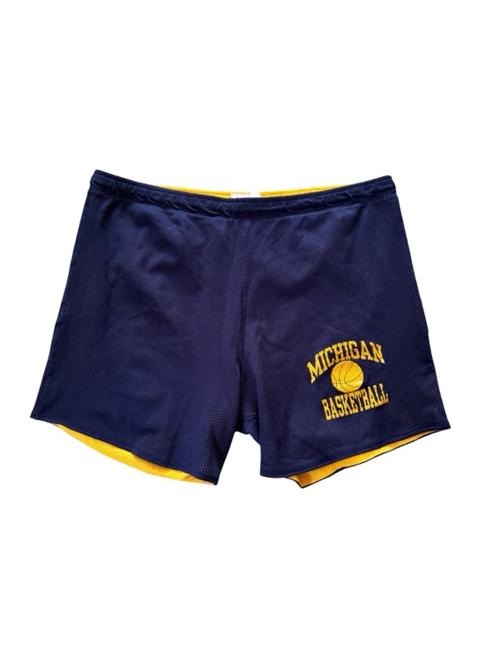 Vintage Michigan Wolverines Basketball Shorts Reversible Top Ten USA Large